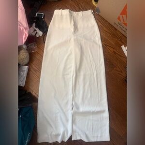 Zara White Wide Leg Women's Pants